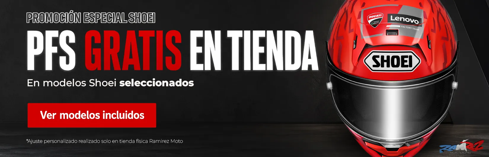 cascos shoei con pfs gratis ramirez